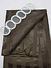 Шторка тканинна для ванни і душа з кільцями 180х180 см Смужка текстильна коричнева SHOWER CURTAIN, фото 4