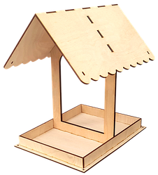 Годівниця пофарбована No 14/1 ВЕЛИКА, морилка під лаком 29 х 24 х 31 см AS-4315