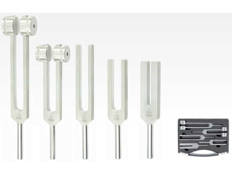 Камертони набір з алюмінію, 5 камертонів у кейсі (08.24001.001), фото 1