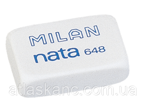 Гумка-Ластик Milan оригінал, біла прямокутна nata 648