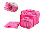 Набір дорожніх органайзерів Laundry Travel Pouch 6 шт малиновий Лучшая цена, фото 4