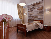 Ліжко односпальні з натурального дерева в спальню/дитячу Октавія 2 (Бук)80*190Неомеблі