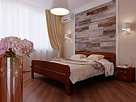 Ліжко двоспальне з натурального дерева в спальню Октавія 2 (бук) 160*200 Неомеблі
