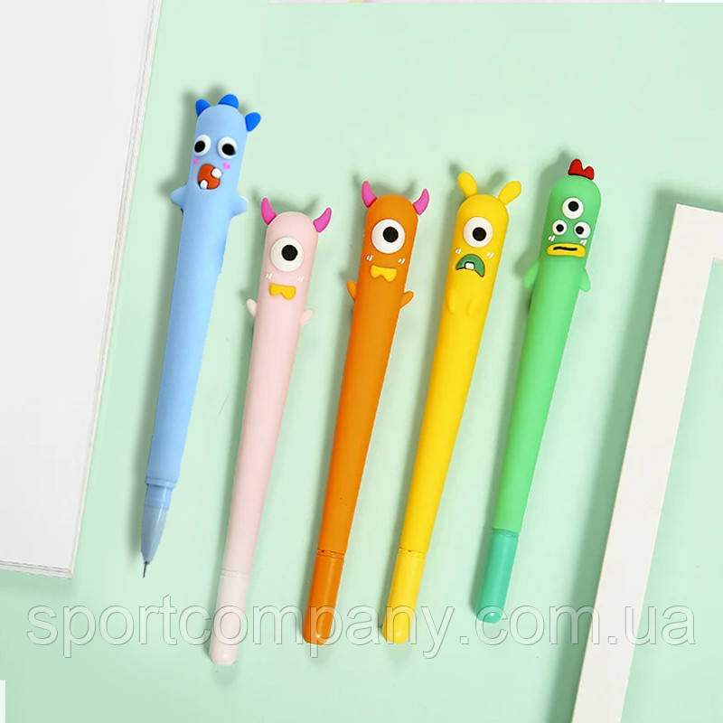 Набір ручок гелевих Bookopt 0.5 мм BP5015 Little monster (5шт)