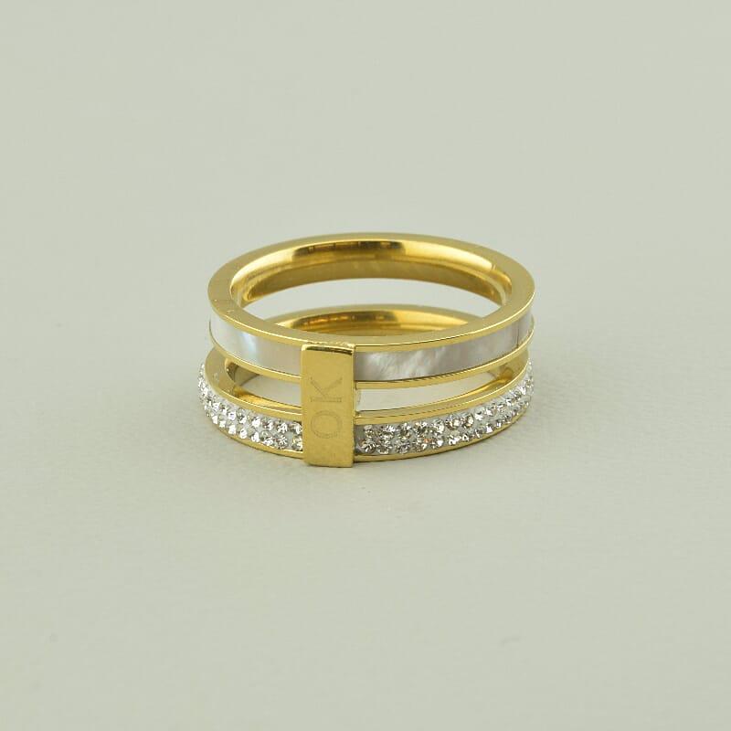 Каблучка 'XUPING' Фіаніт (позолота 18к (лимонна)), фото 1