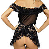 Напівпрозорий Пеньюар з мереживом, фото 2