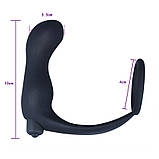 3 в 1. Массадер простати + вібро + кільце (STYLE 1), фото 2
