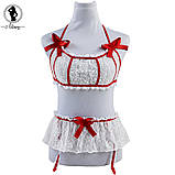 Мереживний комплектик із підв'язками, фото 2