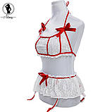 Мереживний комплектик із підв'язками, фото 3