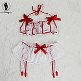 Мереживний комплектик із підв'язками, фото 5