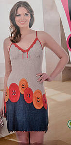 На тонких бретельках ночнушка NEBULA908 S