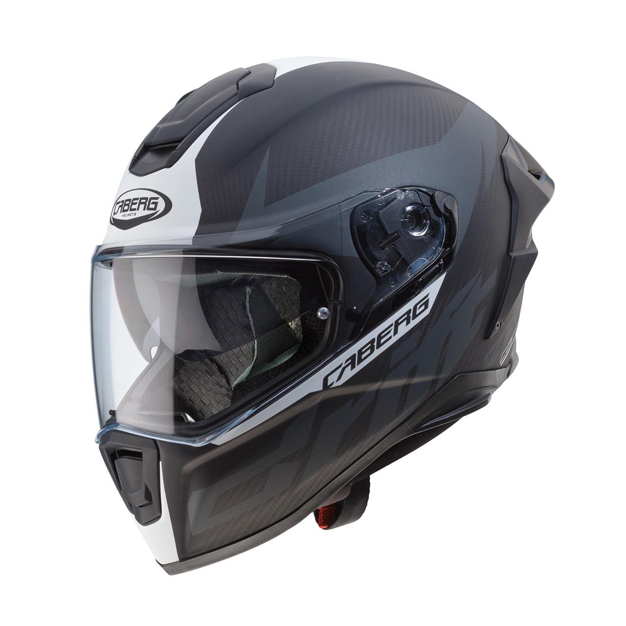 МОТОШОЛОМ ЗАКРИТИЙ CABERG DRIFT EVO CARBON КОЛІР СІРИЙ / БІЛИЙ МАТОВИЙ