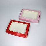 Коробка для пряника, 220*150*30 мм, з вікном, пудра, фото 5