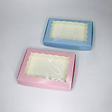 Коробка для пряника, 220*150*30 мм, з вікном, пудра, фото 7