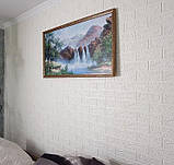 3д Панель 700х770мм х 5мм самоклейка під цеглу на стіну самоклеюча стінова пвх 3D Білий, фото 7