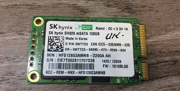 Диск SSD mSATA 128GB Hynix SH920, цена: 649 ₴, купить на