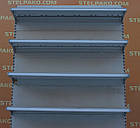 Торгові односторонні (пристінні) стелажі «Інтрак» 210х125 см., світло-сірі, Б/у, фото 9