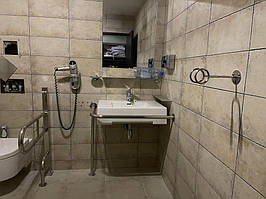 Поручни из нержавеющей стали и сиденье для душа откидное. Поручни для стен для инвалидов. Гостиница Космополит , ул. Академика Проскуры 1 г.... 2