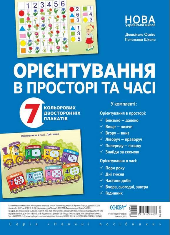 НУШ Орієнтування в просторі та часі. Комплект плакатів