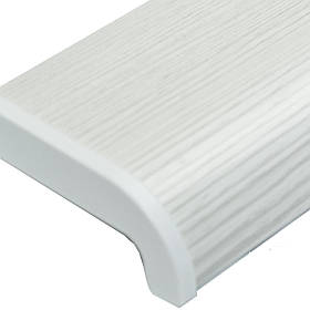 Підвіконня пластиковий Sauberg колір білий дуб глянець