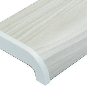 Підвіконня пластиковий Sauberg колір білий дуб матовий