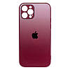 Чохол-накладка TPU Glass Logo Matte Gradient with Frame для Apple Iphone 12 Pro, фото 2