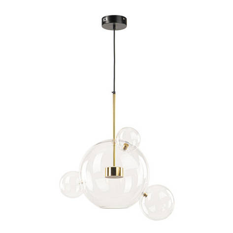Підвісний світильник altalusse inl-5048p-04 antique brass & clear smd led 10w, фото 2