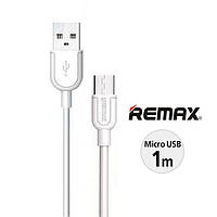 Remax RC-031m USB кабель micro USB 1м Souffle series Белый