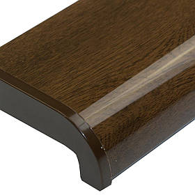 Підвіконня пластиковий Sauberg колір горіх глянсовий