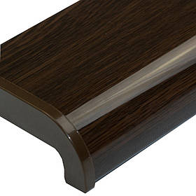 Підвіконня пластиковий Sauberg колір темний дуб глянсовий