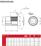Заклепка різьбова зі зменшеною потайною головкою без насічки WS 9314, нержавіюча сталь A2, М6 X 13, фото 2