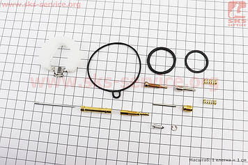 РЕМОНТНИЙ К-КТ КАРБЮРАТОРА Delta 110СС, 14 ДЕТАЛІВ + ПОПЛАВОК