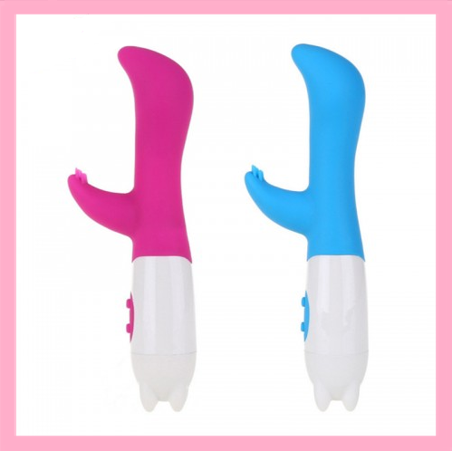 Подвійний вібратор з вусиками, кліторально вагінальний стимулятор, інтимні іграшки вібро, фото 1