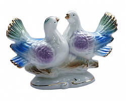 Голуби пара на гілочці фаянс