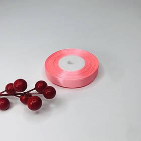 Стрічка атласна, 1,2 см, персикова, 23 м - рулон