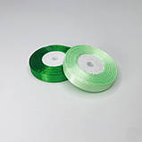 Стрічка атласна, 1,2 см, світло-зелена, 23 м - рулон, фото 3