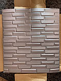 Самоклеюча декоративна 3D панель кладка Срібло 770х700х5 мм (034), фото 3