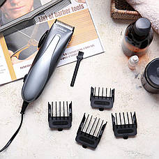 Професійна дротова машинка Magio MG-583 для стриження волосся з насадками, фото 5