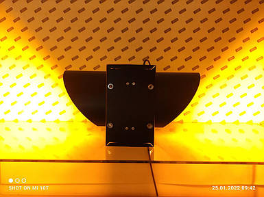 Світлофор LED двосторонній, жовтий миготливий сигнал, NewPharos-10 Вт/220В