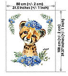 Панелька з сатину для дитячого пледа Гепард №2, фото 2