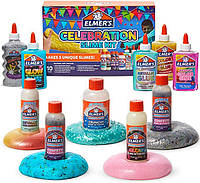 Огромный Набор для создания слаймов Elmer's Celebration Slime Клей Элмерс и Активаторы 10 шт (00354)