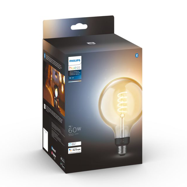 Умная светодиодная лампочка Philips Hue White Ambiance E27 G93 Retro ZigBee, Bluetooth Apple HomeKit