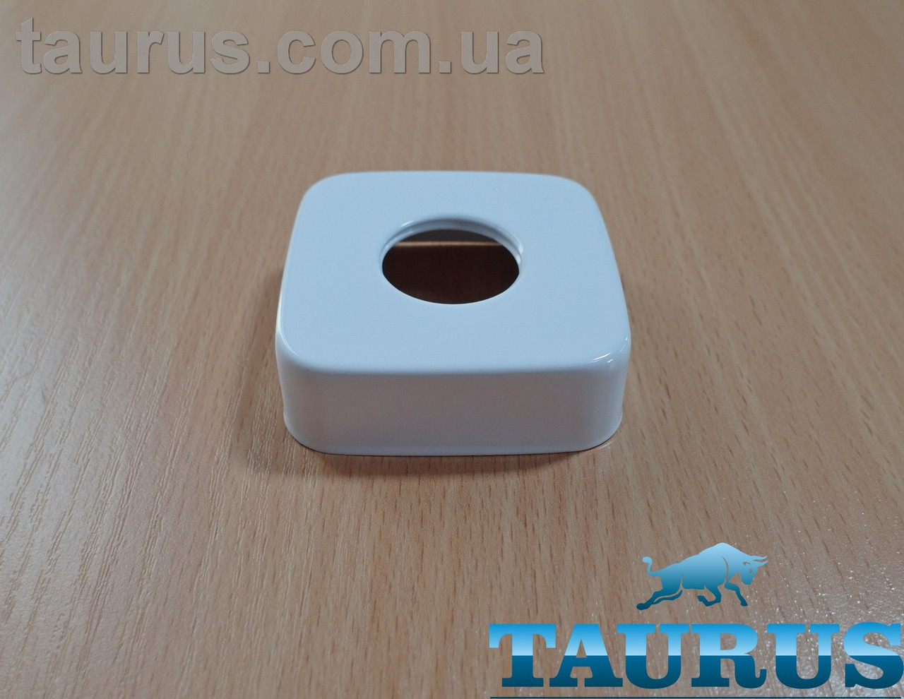 Великий квадратний декоративний білий фланець CUBE 60x60х20 white d25 мм (3/4") чашка, розету. ThermoPulse, фото 1