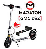 Самокат Maraton GMC Disc Білий  (2021)  + Дзвінок, LED-ліхтарик, фото 3