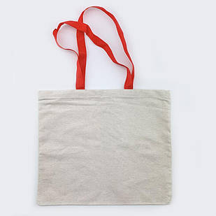 Еко-сумка для сублімації з червоними ручками