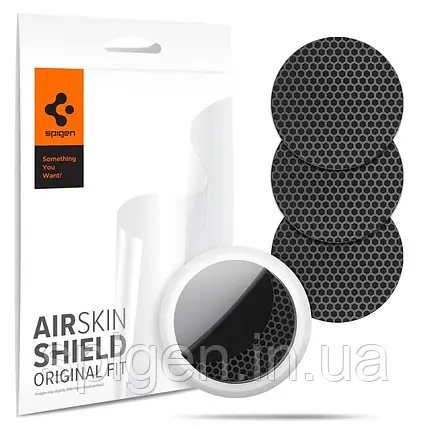 Матова гідрогелева плівка Spigen для Apple AirTag - AirSkin Shield Карбон, фото 1