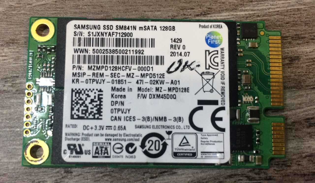 Диск SSD mSATA 128GB Samsung SM841N, фото 1