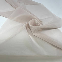 Сітка бежево-пудра ( сріблястий півонія 168 ) еластична 160 см.