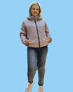 Модна демісезонна жіноча куртка з екошкіри (42-48р), доставка по Україні Укрпошта, НП, Жастин