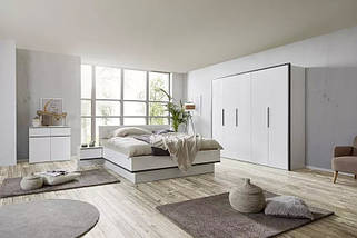 Шафа Лукка 5 дверний білий глянц/мат антрацит ТМ Миро-Марк, фото 5